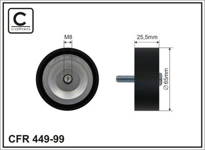 Deflection/Guide Pulley, V-ribbed belt CAFFARO 449-99
