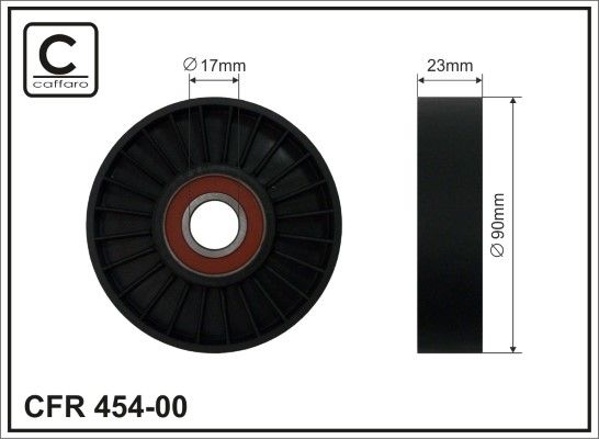 CAFFARO 454-00 Tensioner Pulley, V-ribbed belt