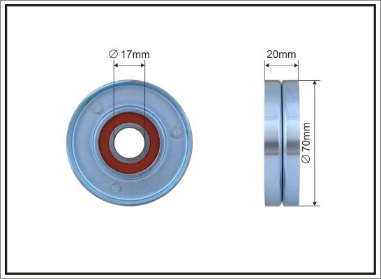 CAFFARO 456-00 Tensioner Pulley, V-ribbed belt