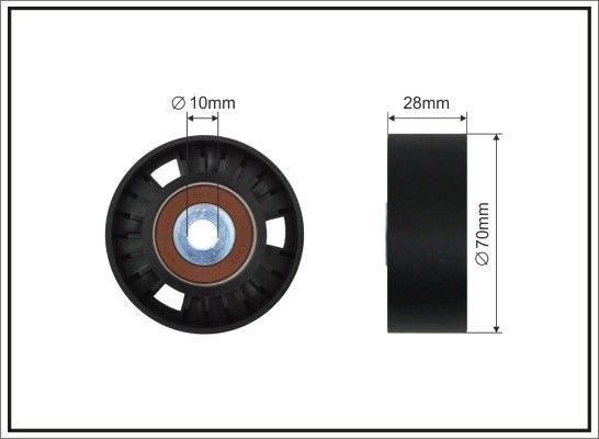 CAFFARO 459-60 SC Deflection/Guide Pulley, V-ribbed belt
