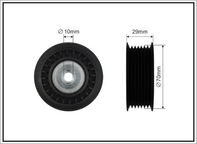 Deflection/Guide Pulley, V-ribbed belt CAFFARO 461-99