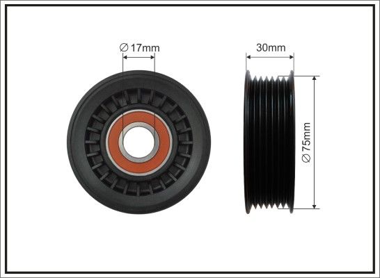 CAFFARO 463-00 Tensioner Pulley, V-ribbed belt