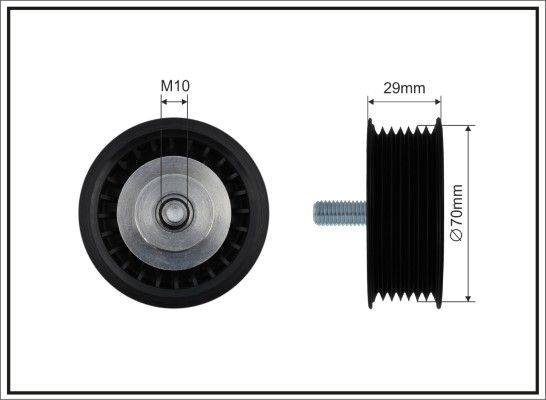 CAFFARO 464-99 Deflection/Guide Pulley, V-ribbed belt