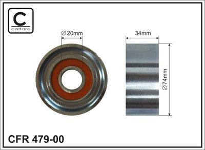 Tensioner Pulley, V-ribbed belt CAFFARO 479-00
