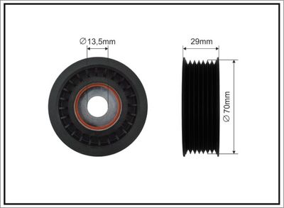 Deflection/Guide Pulley, V-ribbed belt CAFFARO 489-99