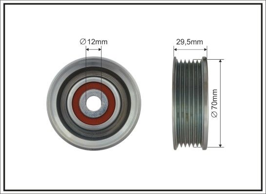 CAFFARO 499-92 Deflection/Guide Pulley, V-ribbed belt