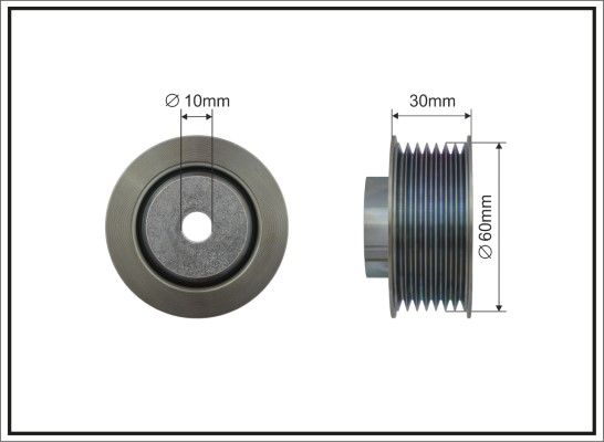 CAFFARO 500001 Deflection/Guide Pulley, V-ribbed belt