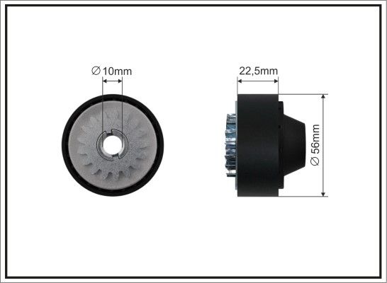 CAFFARO 500032 Tensioner Pulley, V-ribbed belt