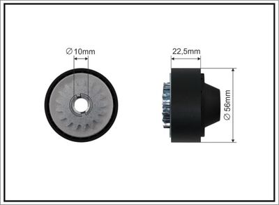 Tensioner Pulley, V-ribbed belt CAFFARO 500032