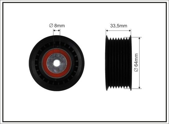 CAFFARO 500035 Deflection/Guide Pulley, V-ribbed belt