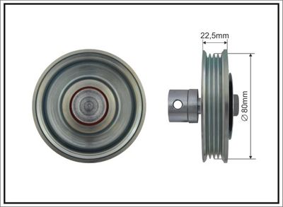 Tensioner Pulley, V-ribbed belt CAFFARO 500037