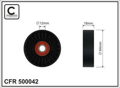 Deflection/Guide Pulley, V-ribbed belt CAFFARO 500042