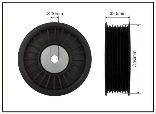 CAFFARO 500044 Deflection/Guide Pulley, V-ribbed belt