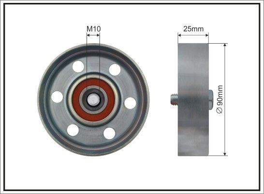 CAFFARO 500048 Tensioner Pulley, V-ribbed belt