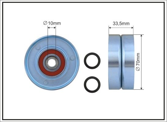 CAFFARO 500072 Tensioner Pulley, V-ribbed belt