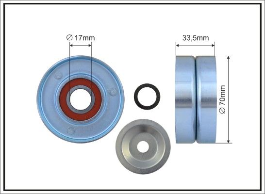 CAFFARO 500079 Tensioner Pulley, V-ribbed belt
