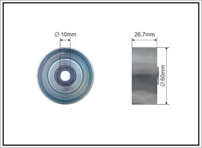 Deflection/Guide Pulley, V-ribbed belt CAFFARO 500082