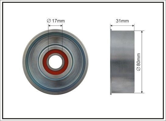 CAFFARO 500085 Tensioner Pulley, V-ribbed belt