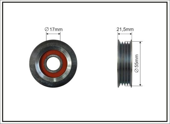 CAFFARO 500088 Deflection/Guide Pulley, V-ribbed belt
