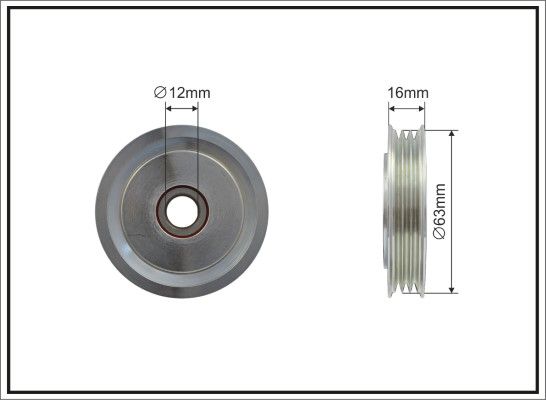 CAFFARO 500093 Deflection/Guide Pulley, V-ribbed belt
