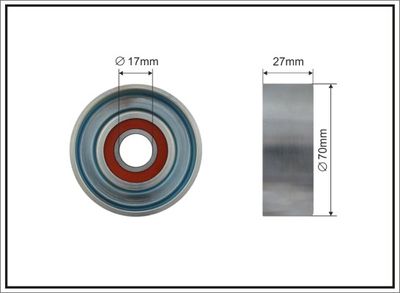 Tensioner Pulley, V-ribbed belt CAFFARO 500097