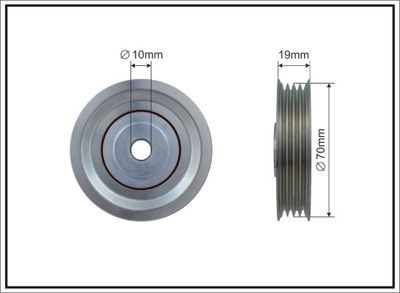 Tensioner Pulley, V-ribbed belt CAFFARO 500098