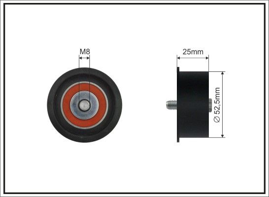 CAFFARO 500101 Tensioner Pulley, timing belt