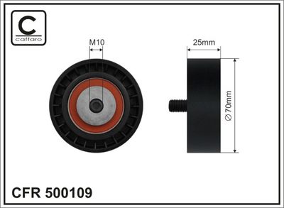 Tensioner Pulley, V-ribbed belt CAFFARO 500109