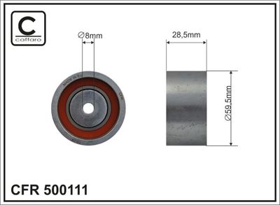 Tensioner Pulley, timing belt CAFFARO 500111