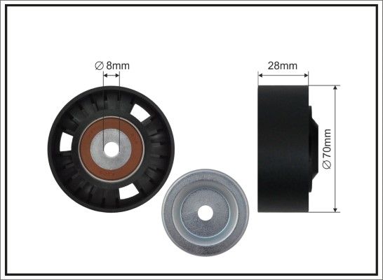 CAFFARO 500112 SC Deflection/Guide Pulley, V-ribbed belt
