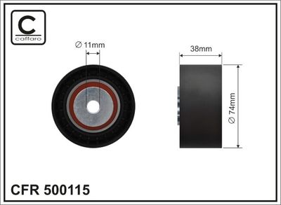 Deflection/Guide Pulley, V-ribbed belt CAFFARO 500115