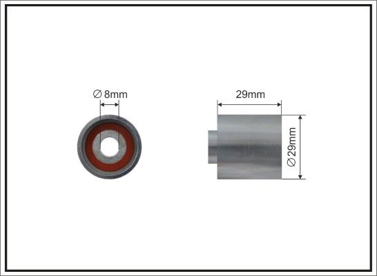 CAFFARO 500117 Deflection Pulley/Guide Pulley, timing belt