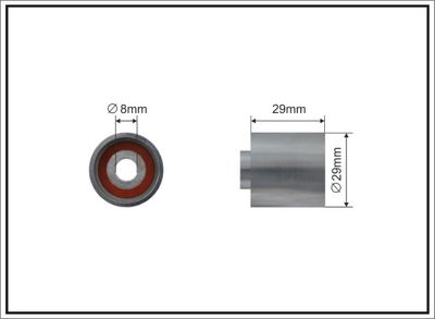 Deflection Pulley/Guide Pulley, timing belt CAFFARO 500117