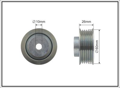 Deflection/Guide Pulley, V-ribbed belt CAFFARO 500120