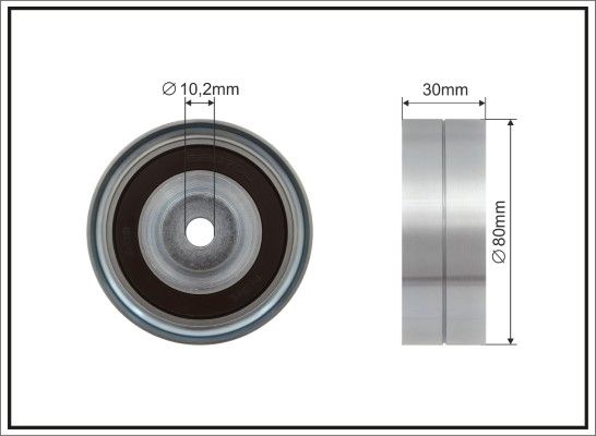 CAFFARO 500126 Deflection Pulley/Guide Pulley, timing belt