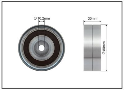 Deflection Pulley/Guide Pulley, timing belt CAFFARO 500126
