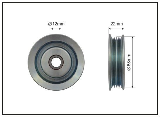 CAFFARO 500127 Tensioner Pulley, V-ribbed belt
