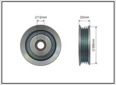 Tensioner Pulley, V-ribbed belt CAFFARO 500127