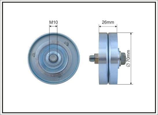 CAFFARO 500131 Tensioner Pulley, V-ribbed belt