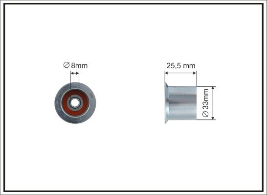 CAFFARO 500134 Deflection Pulley/Guide Pulley, timing belt