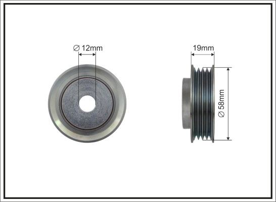 CAFFARO 500135 Deflection/Guide Pulley, V-ribbed belt