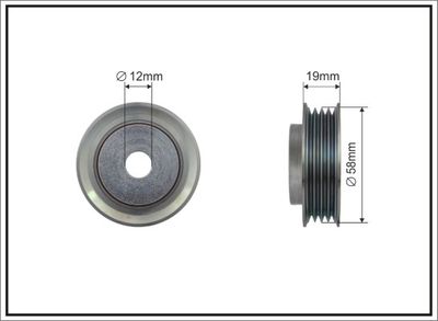 Deflection/Guide Pulley, V-ribbed belt CAFFARO 500135