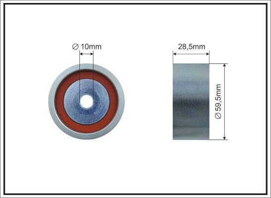 CAFFARO 500136 Tensioner Pulley, timing belt