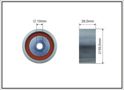 Tensioner Pulley, timing belt CAFFARO 500136