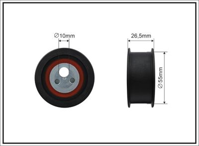 Tensioner Pulley, timing belt CAFFARO 500137