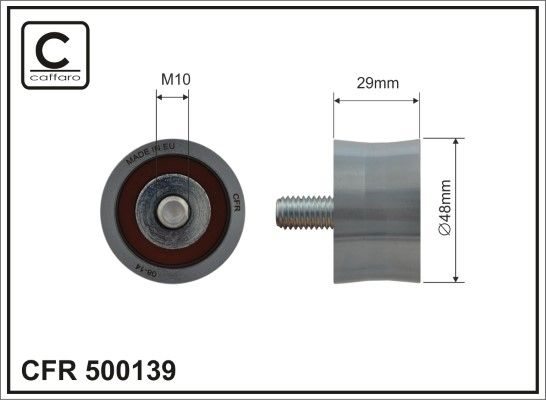 CAFFARO 500139 Deflection Pulley/Guide Pulley, timing belt