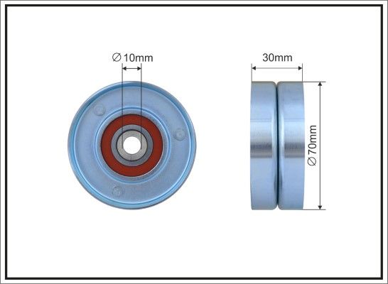 CAFFARO 500141 Deflection/Guide Pulley, V-ribbed belt