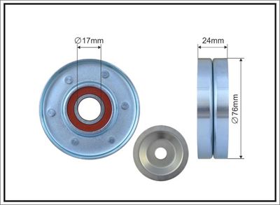 Tensioner Pulley, V-ribbed belt CAFFARO 500152