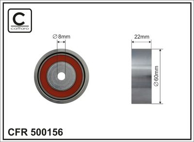 Deflection/Guide Pulley, V-ribbed belt CAFFARO 500156