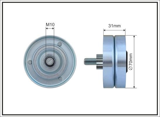 CAFFARO 500157 Deflection/Guide Pulley, V-ribbed belt